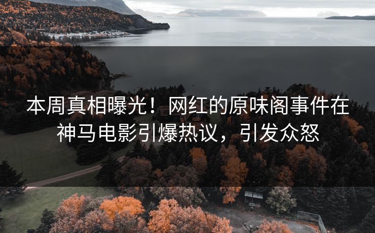 本周真相曝光！网红的原味阁事件在神马电影引爆热议，引发众怒